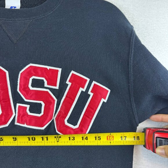 Russell SDSU Aztec Black Pullover Sweater Womens XS Crewneck Sweatshirt 90s - Picture 7 of 13